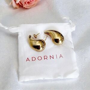 Adornia 14K Gold-Plated Sculptural Teardrop Earrings